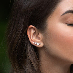 Sterling Silver Leaf Jewelry Set with Zirconia Earrings Necklace and Ring Elegant Daily Wear&nbsp;OV8225-1