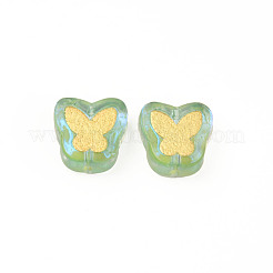 Electroplate Transparent Handmade Lampwork Beads&nbsp;LAMP-Q032-04B