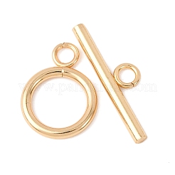 304ステンレススチールリングトグル留め金  24KGP本金メッキ  リング：19x14x2mm  穴：3mm  バー：24.5x7x2.5mm  穴：3mm&nbsp;X-STAS-Q179-01G