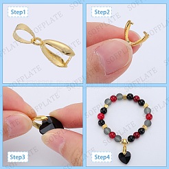 真鍮製アイスピックピンチベイル100個  ゴールドカラー  14x7mm  穴：4x6mm&nbsp;FIND-SP0001-74A