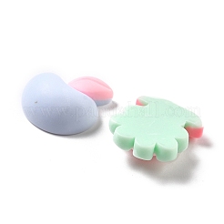 オペーク樹脂カボション  艶消し  混合図形  ミックスカラー  11.5~23x13.5~23.5x6.5~8mm&nbsp;CRES-M012-01