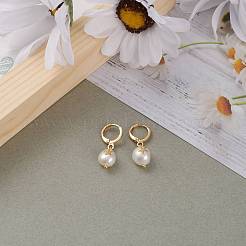 Brass Huggie Hoop Earrings&nbsp;EJEW-JE04433-01