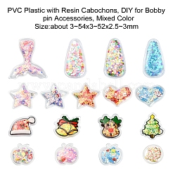 PVC Plastic with Resin Cabochons&nbsp;KY-CJ0001-55