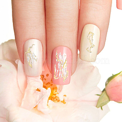 10 Sheets 10 Style Gold Stamping Wave French French Tips Nail Stickers&nbsp;MRMJ-HY0002-33
