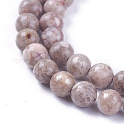 天然のマイファナイト/マイファンストーンビーズ連売り  染め  ラウンド  6mm  穴：1mm  約62~64個/連  15.2インチ〜15.4インチ（38.5~39cm）&nbsp;G-L500-03A-6mm