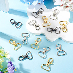24Pcs 3 Colors Zinc Alloy Swivel D Ring Lobster Claw Clasps&nbsp;FIND-TADJ0001-09