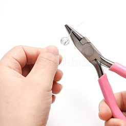 45＃炭素鋼ジュエリープライヤー  ラウンドラジオペンチ  艶出し  ピンク  11.8x6.7x0.9cm&nbsp;PT-YW0001-07