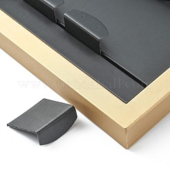 PUレザーのピアスディスプレイ  木で  ジュエリーディスプレイスタンド  ブラック  30.2x13.1x34.8cm&nbsp;EDIS-L003-02