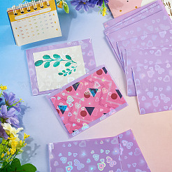 50Pcs PP Heart Pattern Laser Card Film&nbsp;AJEW-TADJ0001-27E
