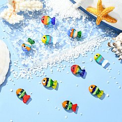 10個5色手作りランプワークビーズ  魚  ミックスカラー  20~21x12~13x7.5~9.5mm  穴：1.5~1.6x1.5~2.5mm  2個/カラー&nbsp;LAMP-CJ0002-95