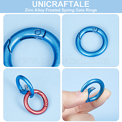 20Pcs 10 Colors Zinc Alloy Frosted Spring Gate Rings&nbsp;FIND-UN0002-76