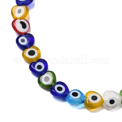 Handmade Evil Eye Lampwork Beads Strands&nbsp;LAMP-G166-05A-02