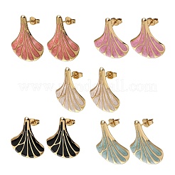 Brass Stud Earrings for Women&nbsp;KK-CBA9D38-01G