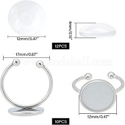 DIY 201 Stainless Steel Cuff Rings Making Kits&nbsp;STAS-UN0018-71P
