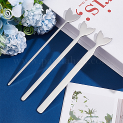 3Pcs 3 Style Stainless Steel Fishtail Bangle Blank Strips&nbsp;FIND-UN0001-96P