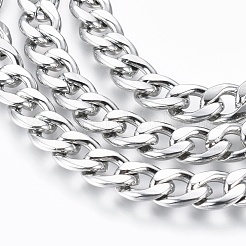 Tarnish Resistant Men Curb Chain Necklace&nbsp;X-NJEW-F027-46