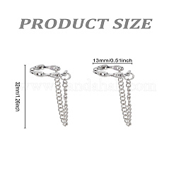 2Pcs Alloy Cuff Earrings&nbsp;EJEW-LP0003-85P