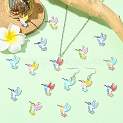 24Pcs 6 Colors Alloy Enamel Connector Charms&nbsp;FIND-YW0011-63