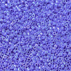 MIYUKIデリカビーズ  シリンダー  日本製シードビーズ  11/0  （db0167)不透明med青ab  1.3x1.6mm  穴：0.8mm  約2000PCS /ボトル  10 G /ボトル&nbsp;SEED-JP0008-DB0167