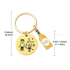 Alloy & 201 Stainless Steel Keychain&nbsp;KEYC-YW00102-01