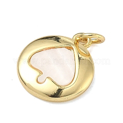 Brass with Natural Shell Pendants&nbsp;KK-A293-03B-G