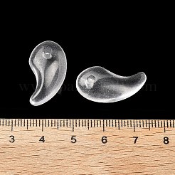 合成水晶のペンダント  水晶勾玉チャーム  20.5~23.5x11~16.5x5.5~6mm  穴：1.8mm&nbsp;G-L620-B03-01