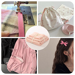 4色のポリコットンリボン  服飾材料  4個のプラスチックスプール付き  ミックスカラー  3/8インチ（10mm）  10m /カラー&nbsp;OCOR-TA0003-91