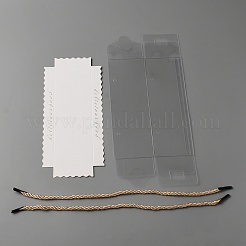 Portable Transparent Plastic Swiss Cake Roll Sandwich Holder Box&nbsp;CON-WH0095-13A