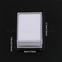 10Pcs 2 Colors Rectangle Transparent Plastic Loose Diamond Gemstone Storage Boxes&nbsp;CON-WH0095-46