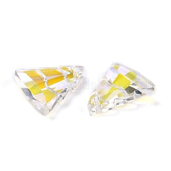 ガラスラインストーンチャーム  クリスマスツリー  クリスタルのきらめき  15x13.5x5mm  穴：1.2mm&nbsp;RGLA-O002-A01-001SI