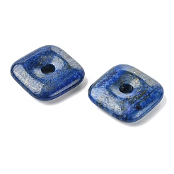天然石ソーダライトペンダント  スクエアチャーム  30x30x8mm  穴：6.5mm&nbsp;GG-D003-B02-14
