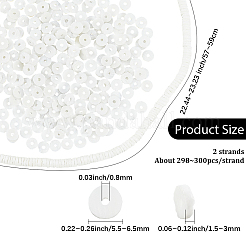 2連売り天然貝殻ビーズ連売り  ディスク  ヒシビーズ  フローラルホワイト  5.5~6.5x1.5~3mm  穴：0.8mm  約298~300個/連  22.44~23.23インチ（57~59cm）&nbsp;SSHEL-PA0001-02