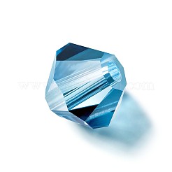 プレシオサ®クリスタルビーズ  チェコクリスタル  双円錐形(451 69 302 ロンデル)  マリブブルー 60120個  6mm  穴：1mm&nbsp;X-PRC-BA6-60120