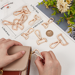 10Pcs 5 Styles Alloy Swivel Lobster Claw Clasps&nbsp;FIND-BBC0003-81KCG