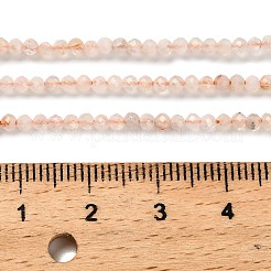 加熱された天然シトリンビーズ連売り  多面カットラウンド  2~2.5mm  穴：0.5mm  約173~176個/連  15.39~15.63''（39.1~39.7センチメートル）&nbsp;G-RM2025-05A-2mm
