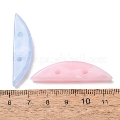 ツートンカラーの天然石風アクリルビーズ  三日月  ミックスカラー  43x11x6mm  穴：2.5mm  約220個/500g&nbsp;AC-CBA7B05-24