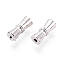 925スターリングシルバーネジ式クラスプ  s925スタンプあり  プラチナ  10x4mm  穴：1mm&nbsp;STER-T008-50S-01