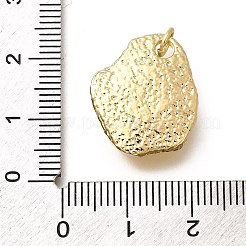 天然真珠のペンダント  真鍮製の不規則な形のチャーム（丸カン付き）  カドミウムフリー＆鉛フリー  長時間のめっき  ラックめっき  18KGP本金メッキ  21x17.5x5mm  穴：3mm&nbsp;KK-Q043-19G