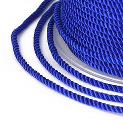 DIYジュエリークラフト作成用ポリエステルミラノコード  ブルー  2.5mm  約27.34ヤード（25m）/ロール&nbsp;OCOR-F011-D03