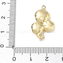 Brass Micro Pave Clear Cubic Zirconia Pendants&nbsp;CU-CBACBD7-06G