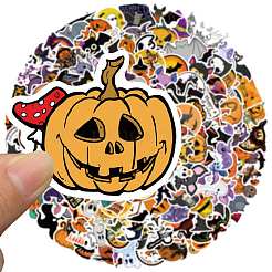 ハロウィンをテーマにしたPVC防水ステッカーラベル  粘着デカール  スーツケース用  スケートボード  冷蔵庫  ヘルメット  携帯電話のシェル  カラフル  40~80mm  200個/セット&nbsp;HAWE-PW0001-042