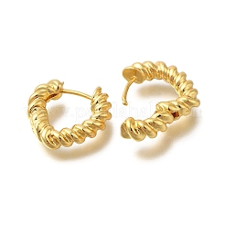 Rack Plating Twist Brass Hoop Earrings&nbsp;EJEW-I310-17G