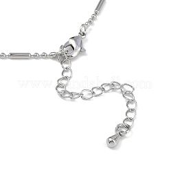 Rack Plating Brass Column & Round Link Chain Necklaces for Women&nbsp;NJEW-K382-03P