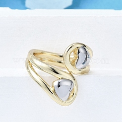 Brass Cuff Rings for Women&nbsp;RJEW-G347-10GP