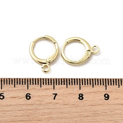 Brass Huggie Hoop Earring Findings&nbsp;KK-L179-04G-A