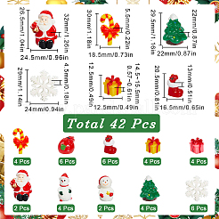 クリスマス樹脂彫刻装飾品  ホームオフィスの机の装飾用  混合図形  ミックスカラー  12.5~30x12.5~18.5x5.5~14.5mm&nbsp;RESI-SC0005-90D
