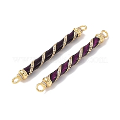 Brass Micro Pave Clear Cubic Zirconia Connector Charms&nbsp;KK-C143-50G-02