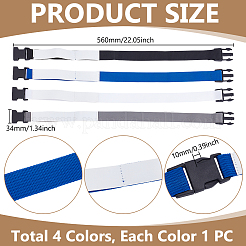 4Pcs 4 Colors Polyester Straps&nbsp;AJEW-UN0003-23A