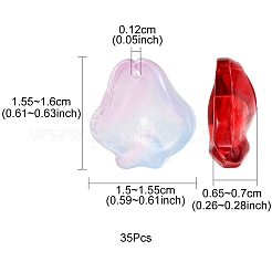35Pcs Transparent Spray Painted Glass Pendants&nbsp;GLAA-YW0001-62