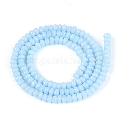 Opaque Spray Painted Glass Beads&nbsp;GLAA-ZX008-4mm-18J